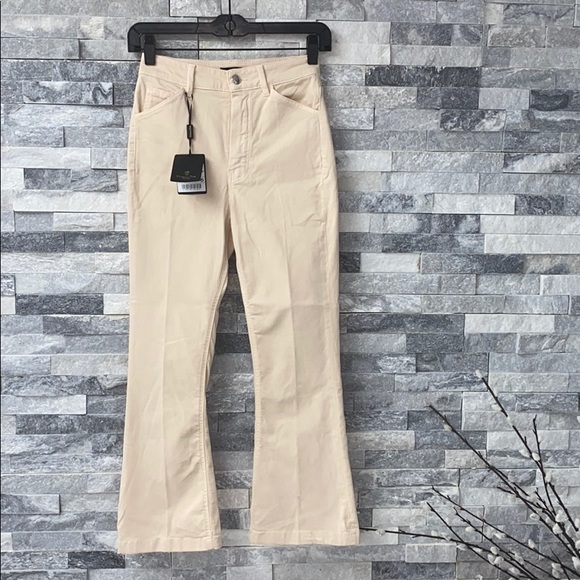 NWT Mossimo Dutti cream crop pants size 2 - Picture 2 of 6
